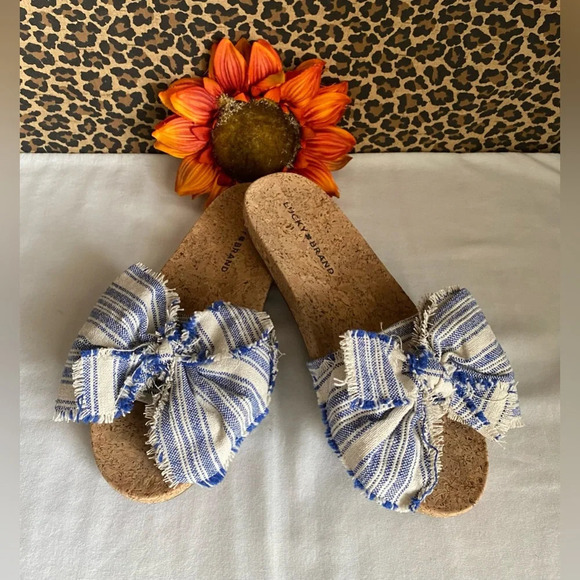 🦋B2G1🦋LUCKY BRAND Floella Slide Sandals | 8M | - Picture 1 of 6